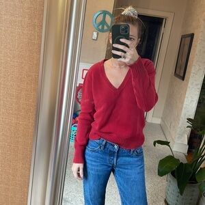 St. John's Bay Red Cotton Holiday Sweater